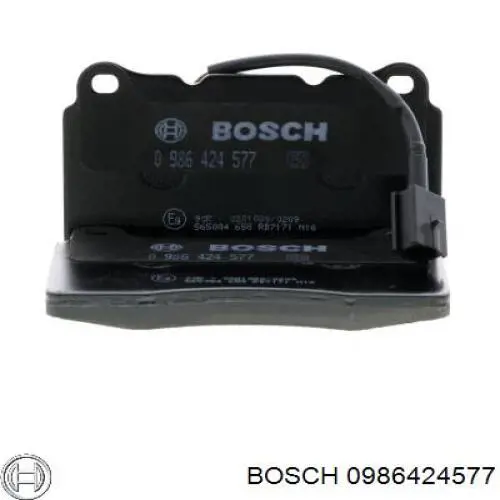 0986424577 Bosch колодки гальмівні передні, дискові