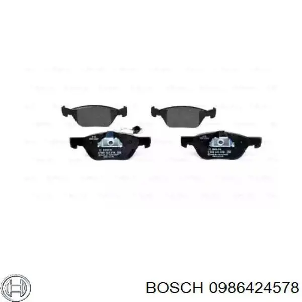 Колодки гальмівні передні, дискові 0986424578 Bosch