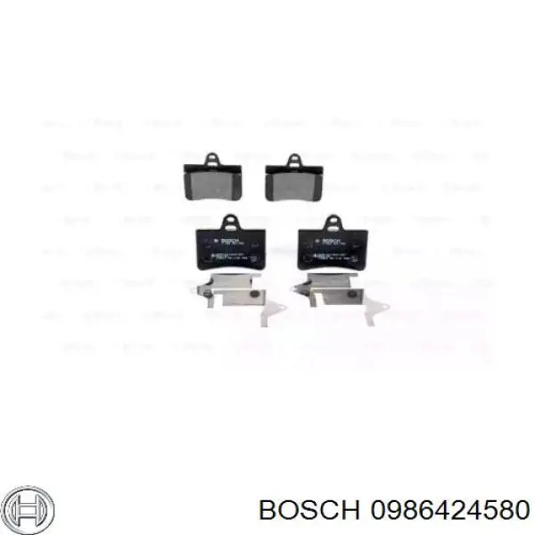 0986424580 Bosch колодки гальмові задні, дискові