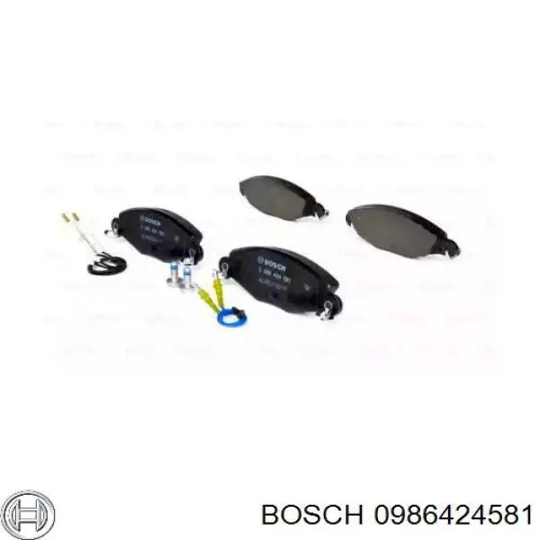 0986424581 Bosch колодки гальмівні передні, дискові