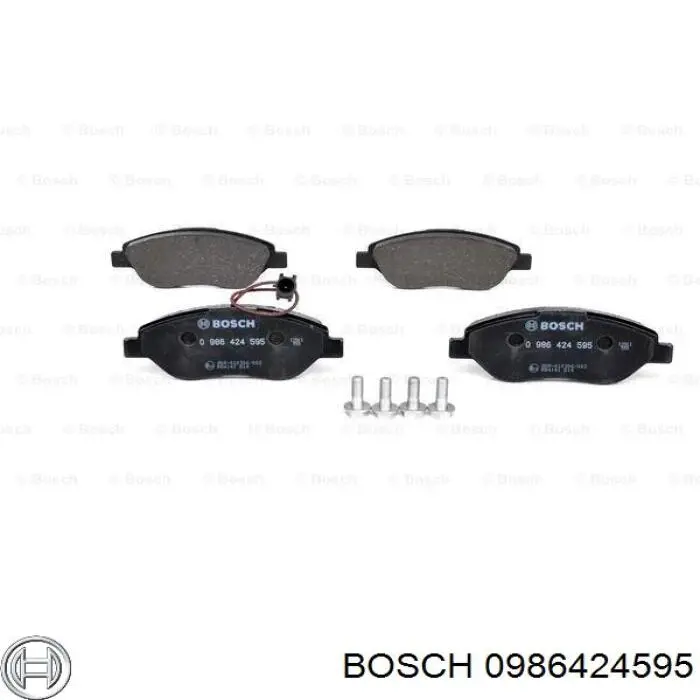 Купити 0986424595 Bosch Колодки гальмівні передні, дискові
