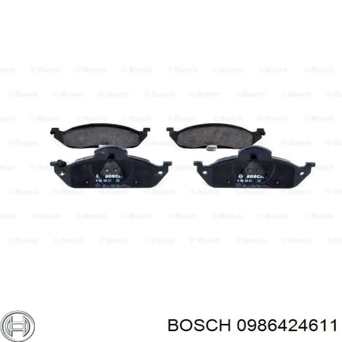 Колодки гальмівні передні, дискові 0986424611 Bosch