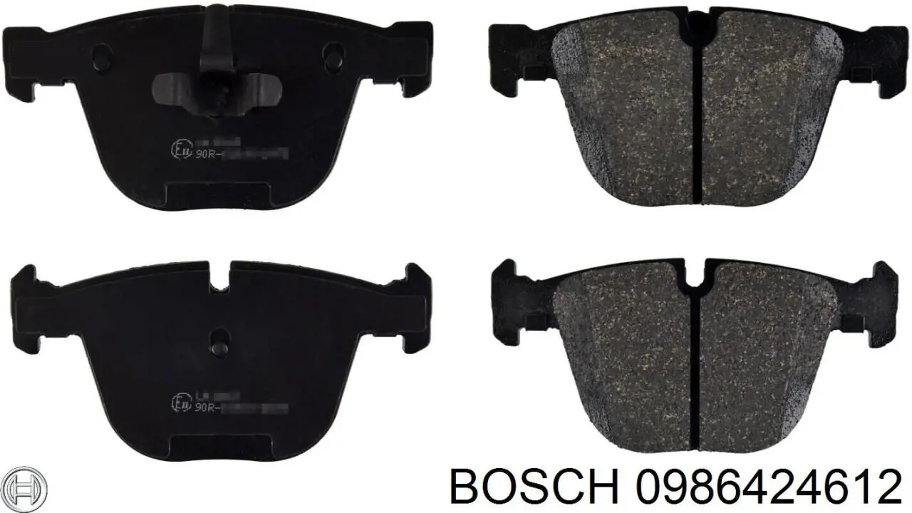 0986424612 Bosch Колодки гальмівні задні, дискові