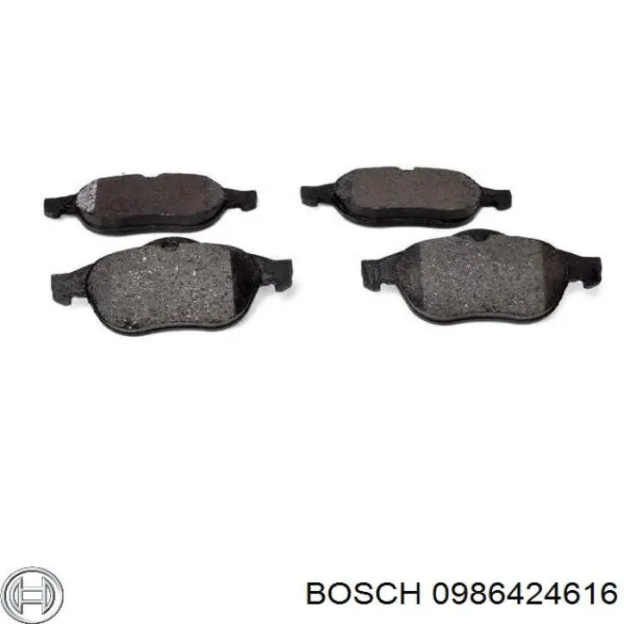 Колодки гальмівні передні, дискові 0986424616 Bosch