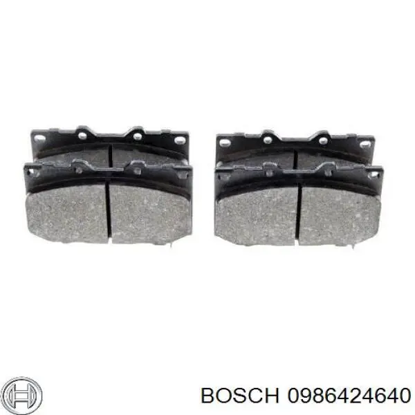 Колодки гальмівні передні, дискові 0986424640 Bosch