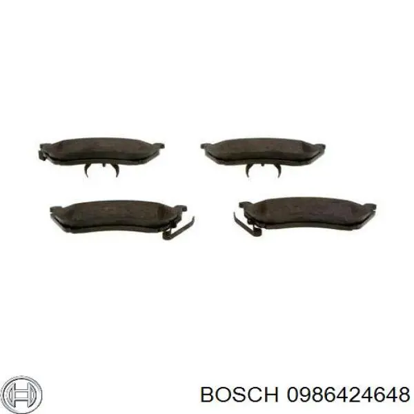 Задні гальмівні колодки 0986424648 Bosch