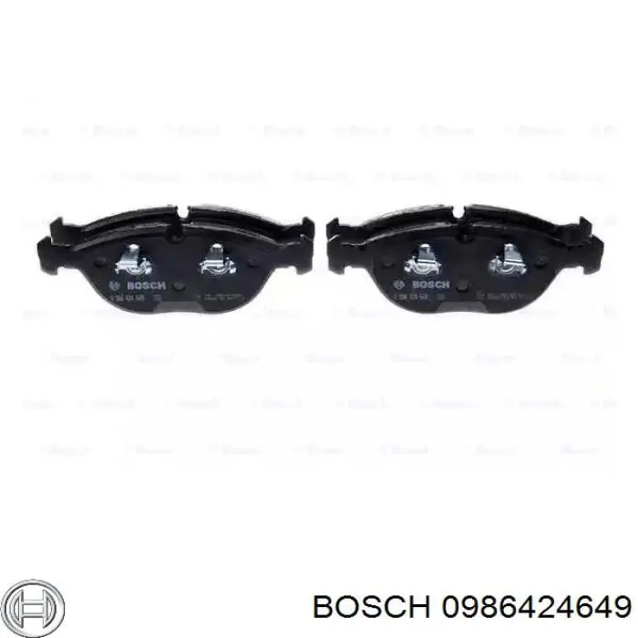 0986424649 Bosch колодки гальмівні передні, дискові