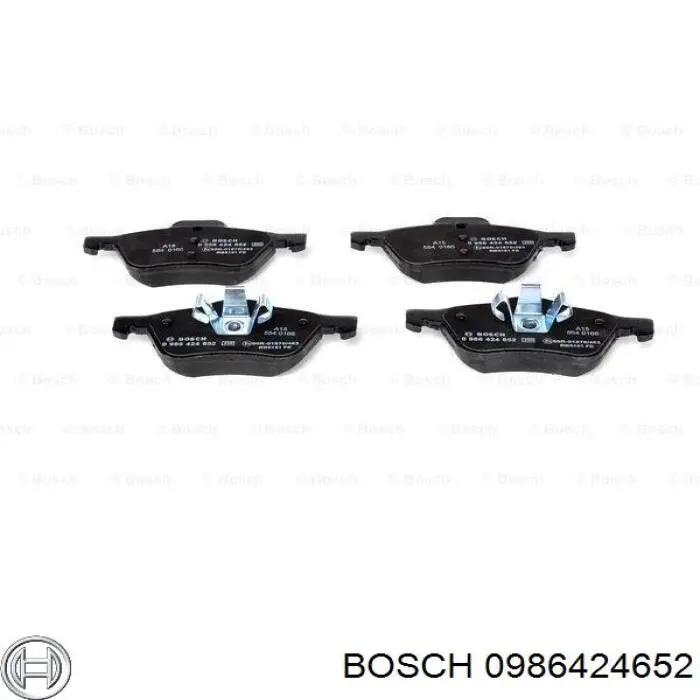 Купити 0986424652 Bosch Колодки гальмівні передні, дискові