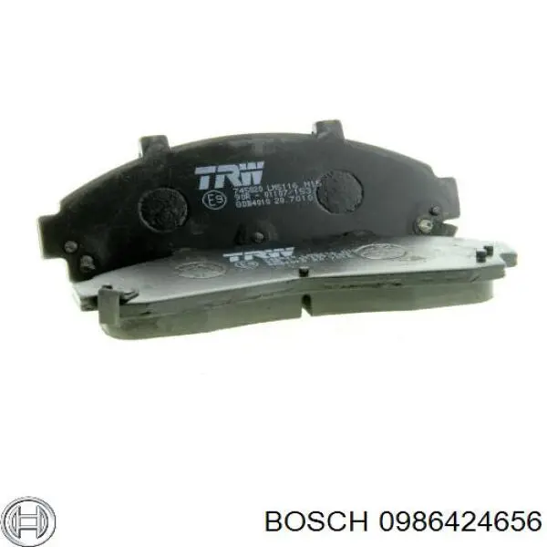 Купити 0986424656 Bosch Колодки гальмівні передні, дискові