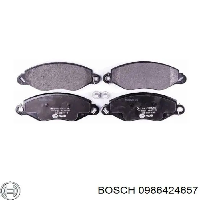 0986424657 Bosch Передні гальмівні колодки