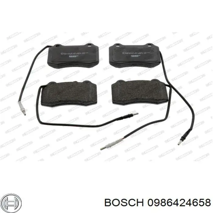0986424658 Bosch колодки гальмівні передні, дискові