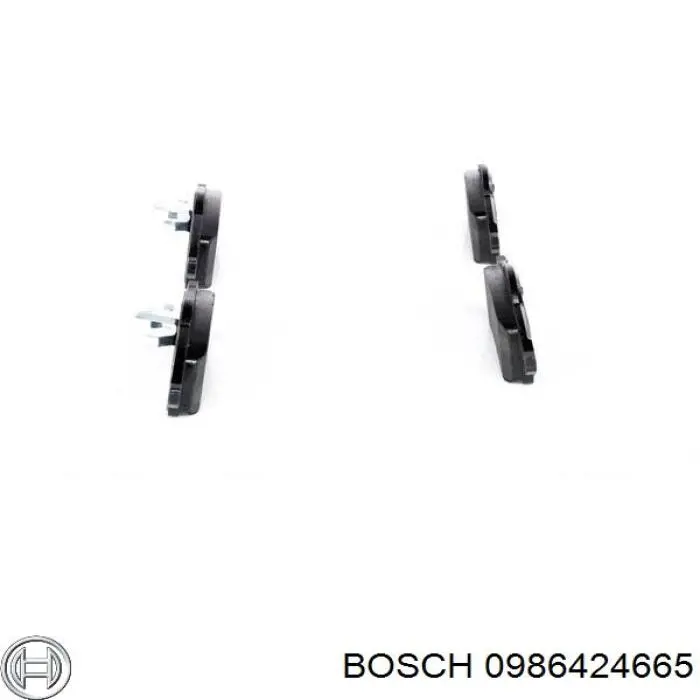 0986424665 Bosch колодки гальмові задні, дискові