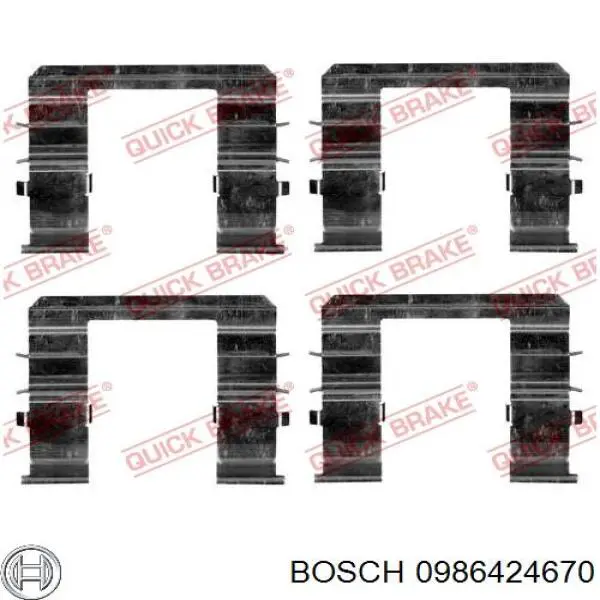 Передні тормозні колодки 0986424670 Bosch