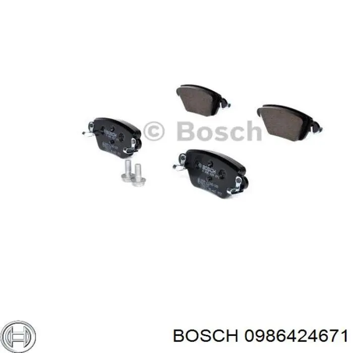 0986424671 Bosch колодки гальмові задні, дискові