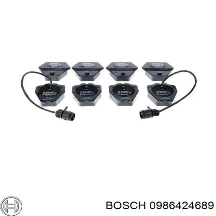 Колодки гальмівні передні, дискові 0986424689 Bosch