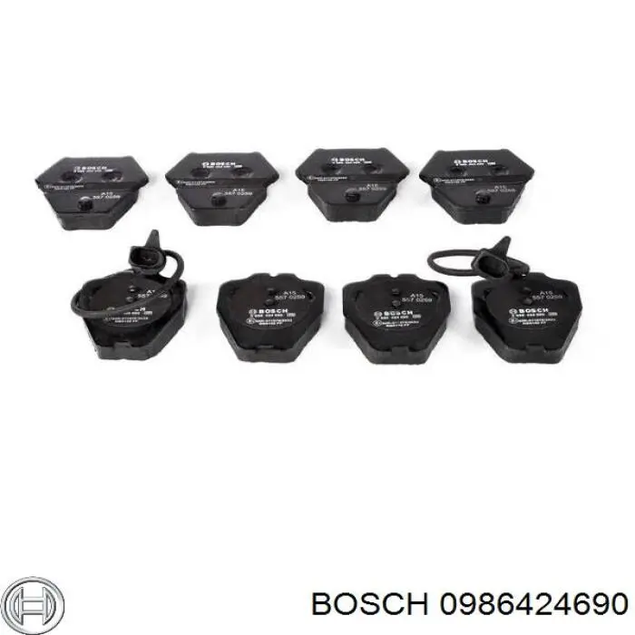 0986424690 Bosch колодки гальмівні передні, дискові