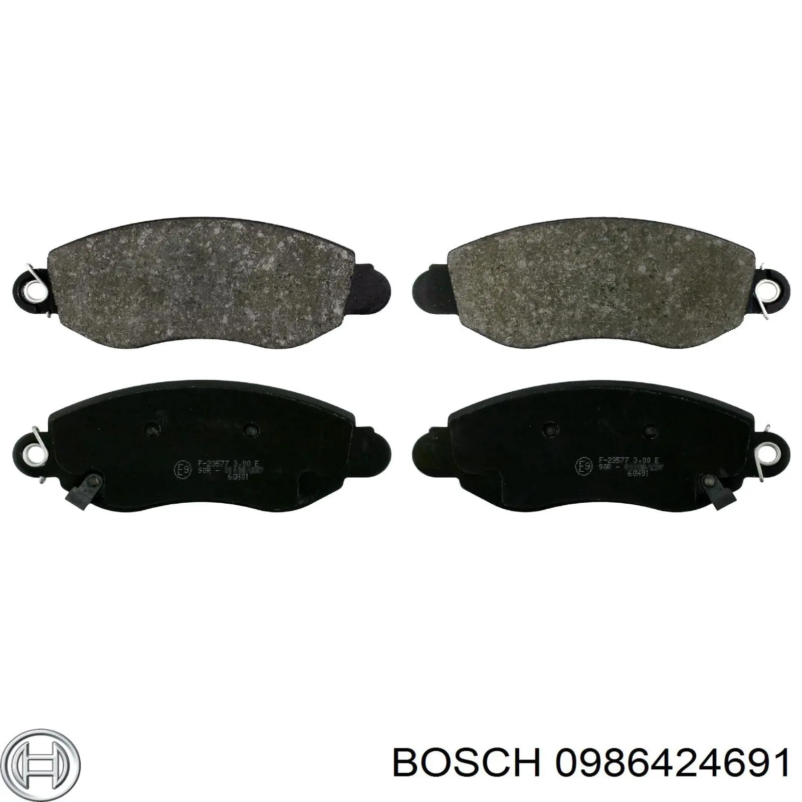 0986424691 Bosch колодки гальмівні передні, дискові