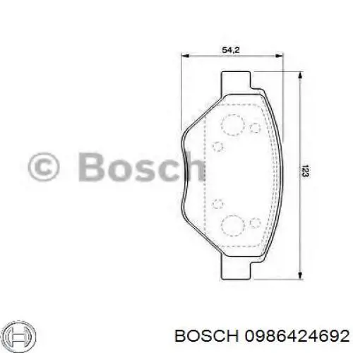 0986424692 Bosch Передні гальмівні колодки