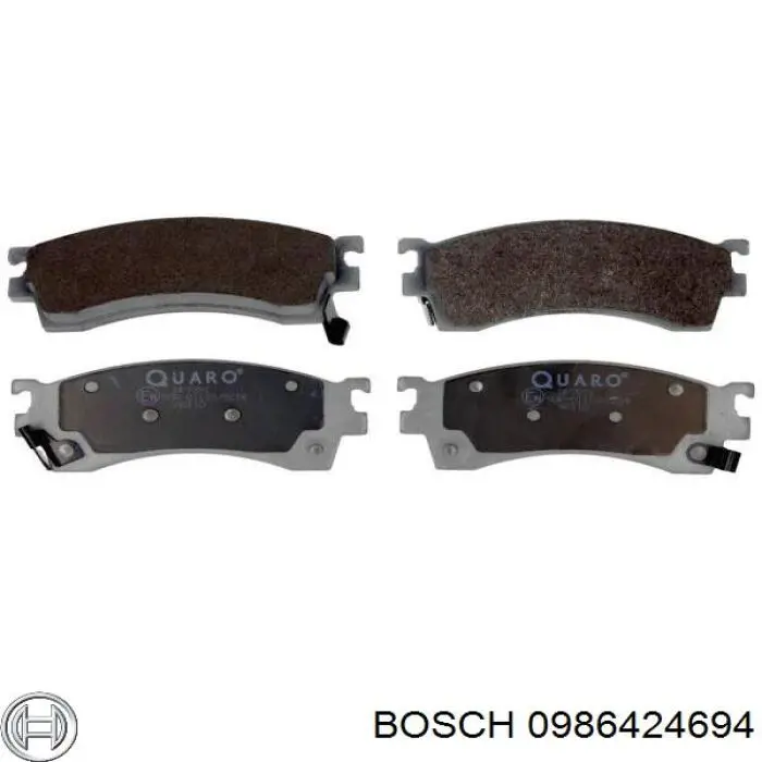 0986424694 Bosch колодки гальмівні передні, дискові