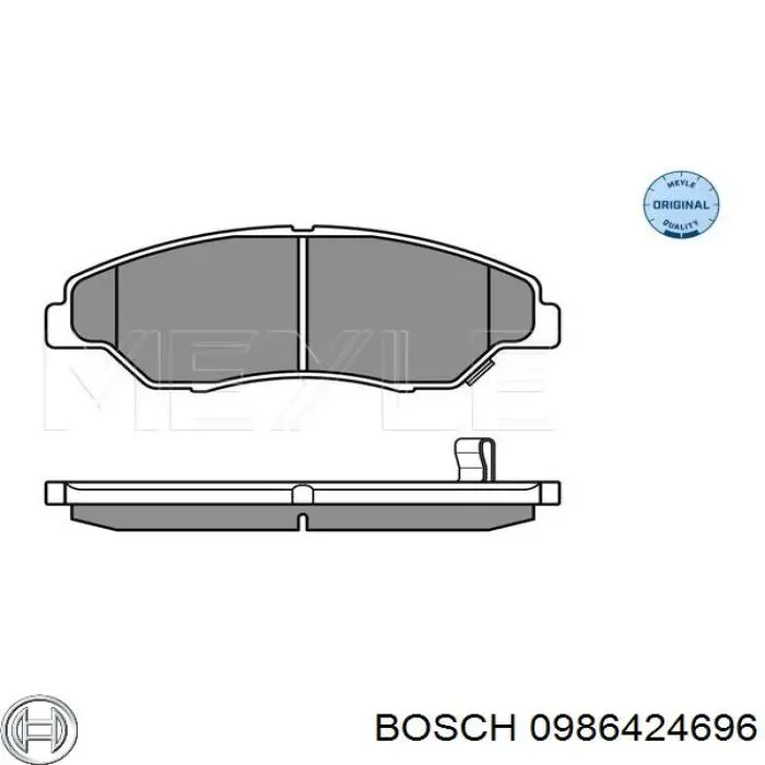 0986424696 Bosch колодки гальмівні передні, дискові