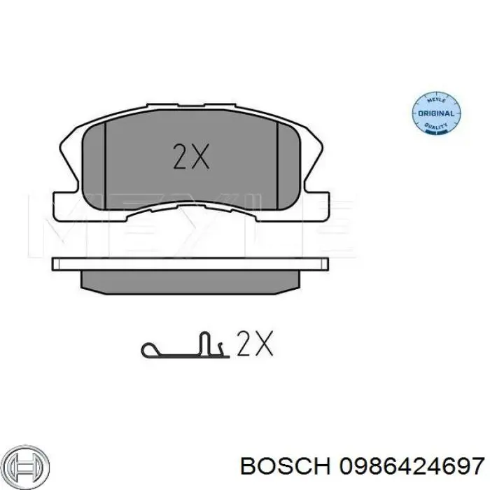 Тормозні колодки Bosch 0986424697