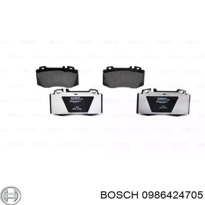 Колодки гальмівні передні, дискові 0986424705 Bosch