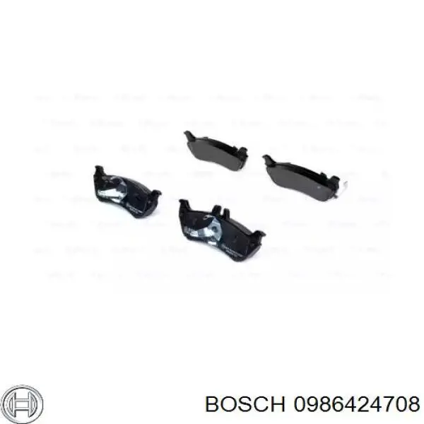 Задні гальмівні колодки 0986424708 Bosch