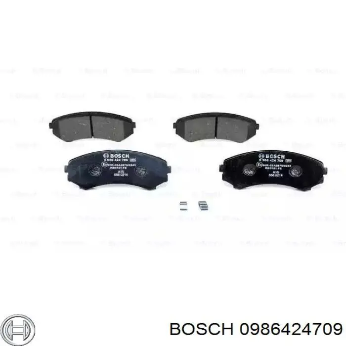 0986424709 Bosch колодки гальмівні передні, дискові