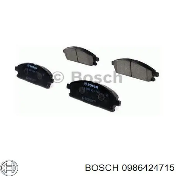 0986424715 Bosch колодки гальмівні передні, дискові
