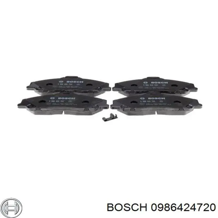 Колодки гальмівні передні, дискові 0986424720 Bosch