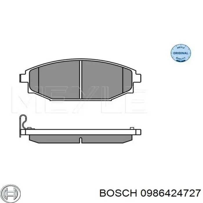 Гальмівні колодки Bosch 0986424727 ціна, від 28.03 USD