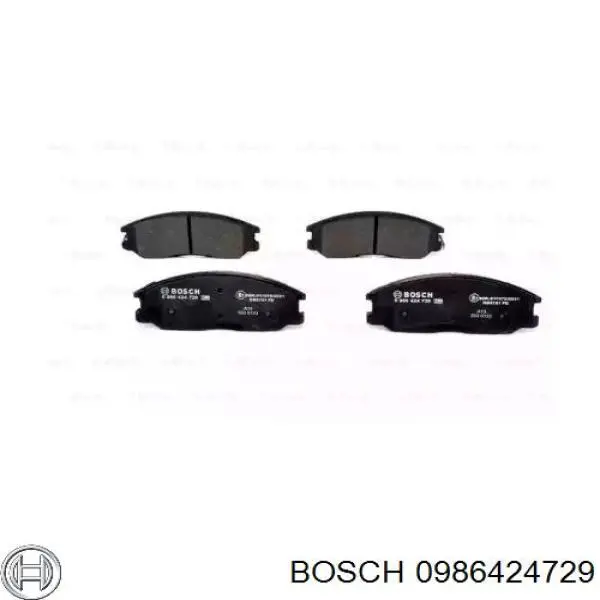 Купити 0986424729 Bosch Колодки гальмівні передні, дискові