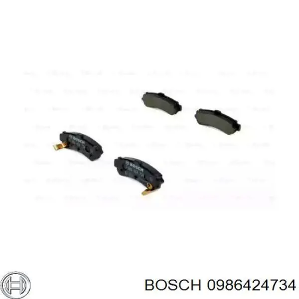 0986424734 Bosch колодки гальмові задні, дискові