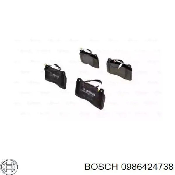 0986424738 Bosch колодки гальмівні передні, дискові