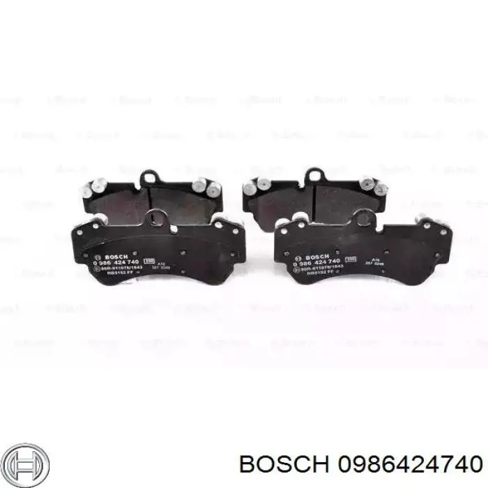 0986424740 Bosch колодки гальмівні передні, дискові