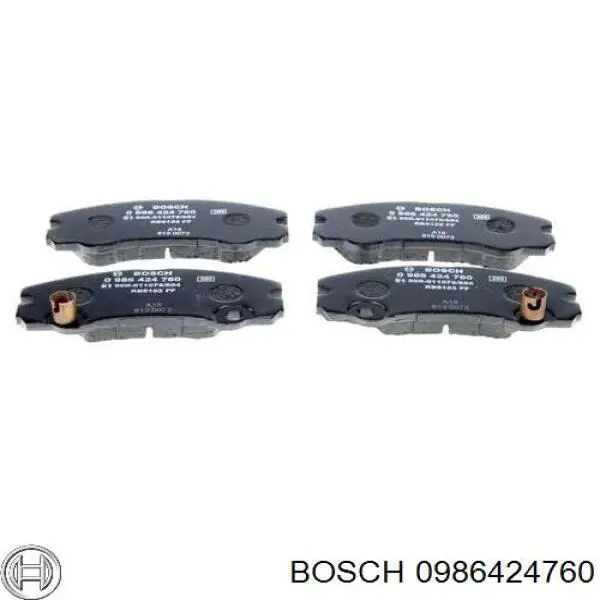 Колодки гальмівні передні, дискові 0986424760 Bosch