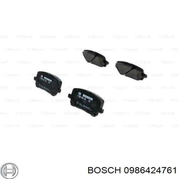 Колодки гальмівні передні, дискові 0986424761 Bosch