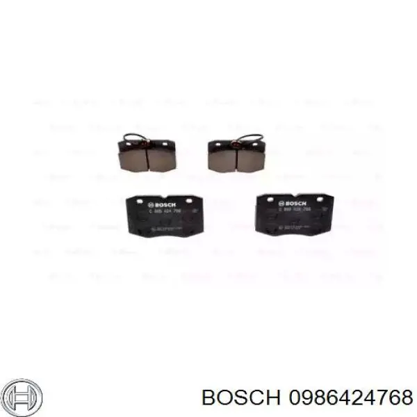 0986424768 Bosch колодки гальмівні передні, дискові