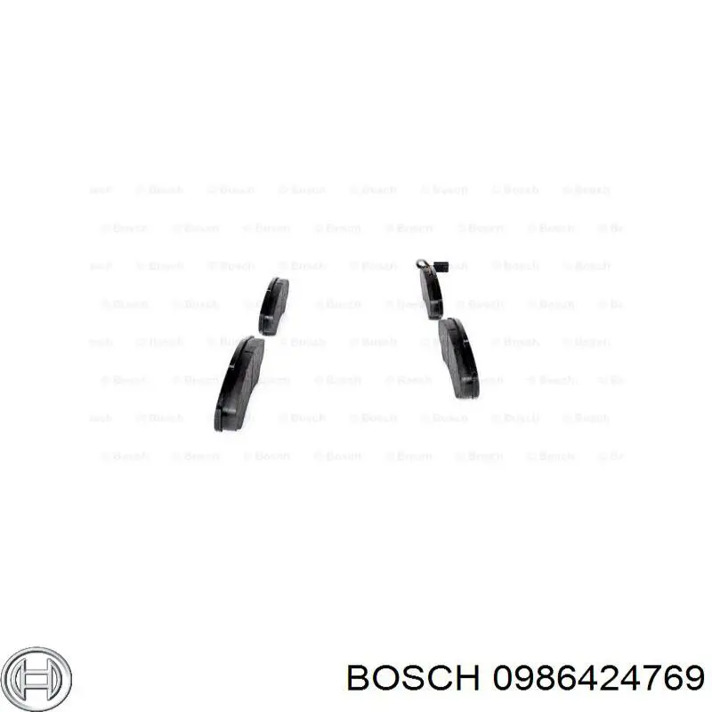0986424769 Bosch колодки гальмівні передні, дискові