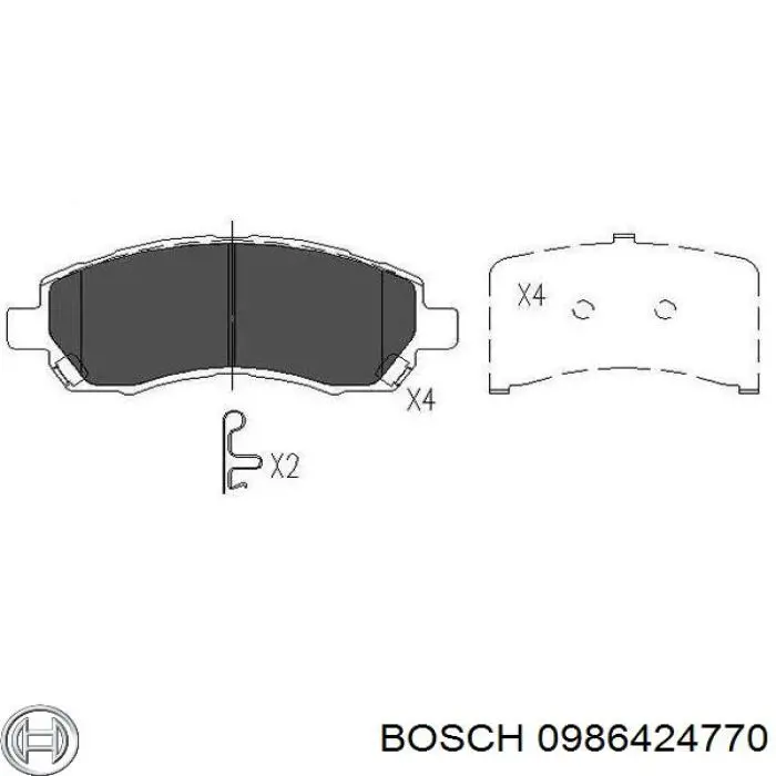 Гальмівні колодки Bosch 0986424770 ціна, від 17.06 USD