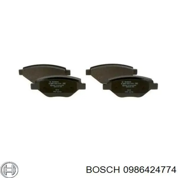 0986424774 Bosch колодки гальмівні передні, дискові
