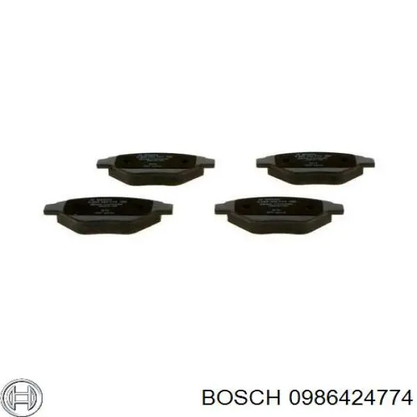 Передні тормозні колодки 0986424774 Bosch