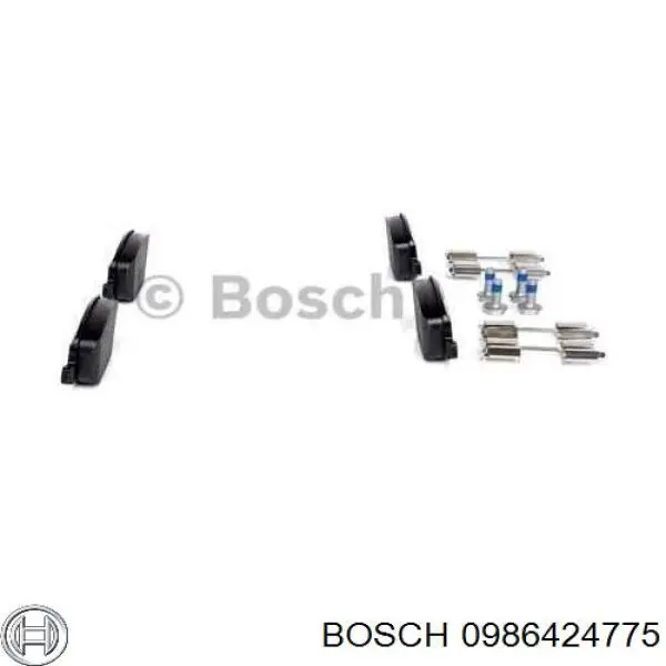 0986424775 Bosch колодки гальмові задні, дискові