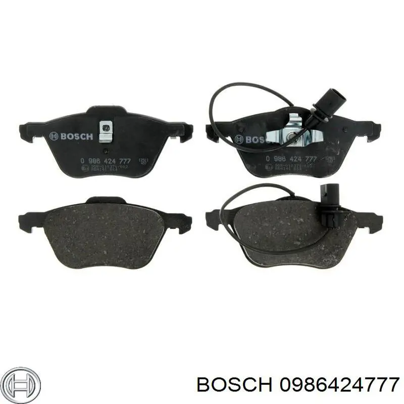 0986424777 Bosch колодки гальмівні передні, дискові