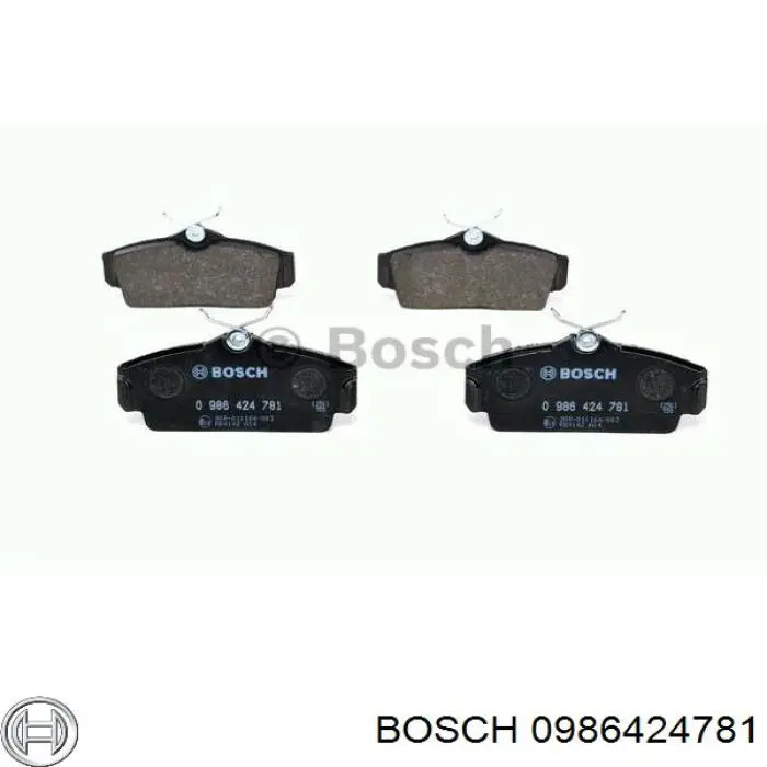 0986424781 Bosch колодки гальмівні передні, дискові