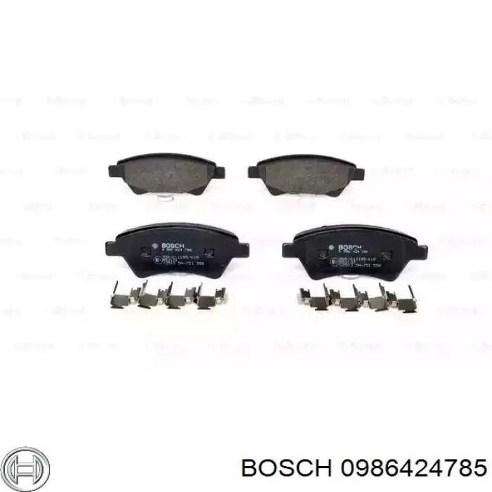 Колодки гальмівні передні, дискові 0986424785 Bosch