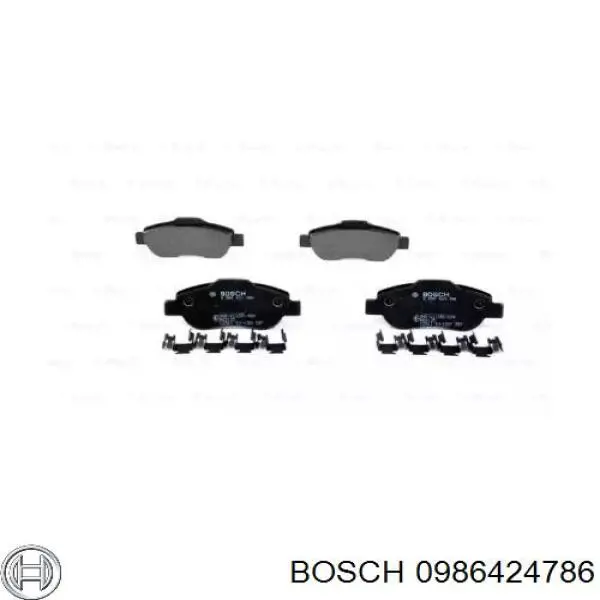 0986424786 Bosch колодки гальмівні передні, дискові