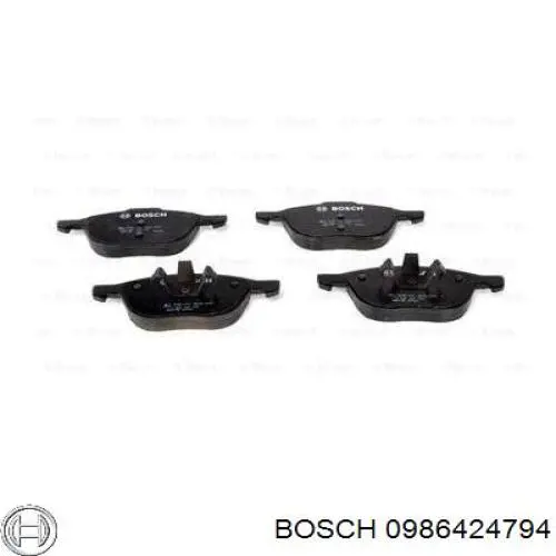 0986424794 Bosch колодки гальмівні передні, дискові