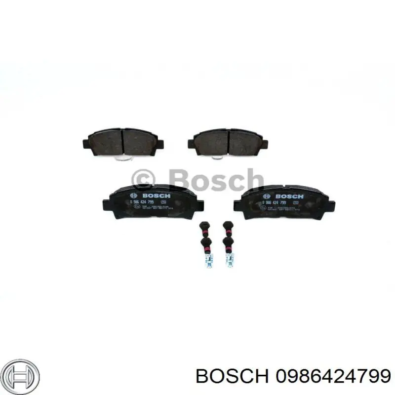 0986424799 Bosch колодки гальмівні передні, дискові