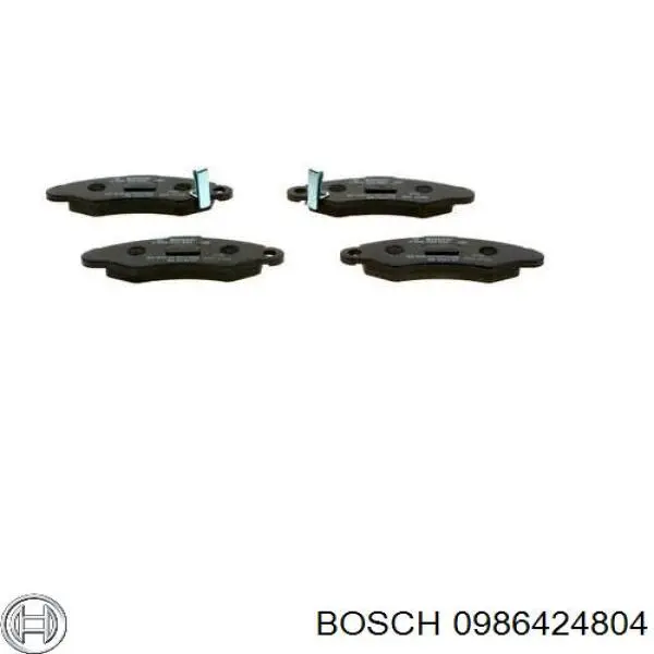 0986424804 Bosch колодки гальмівні передні, дискові
